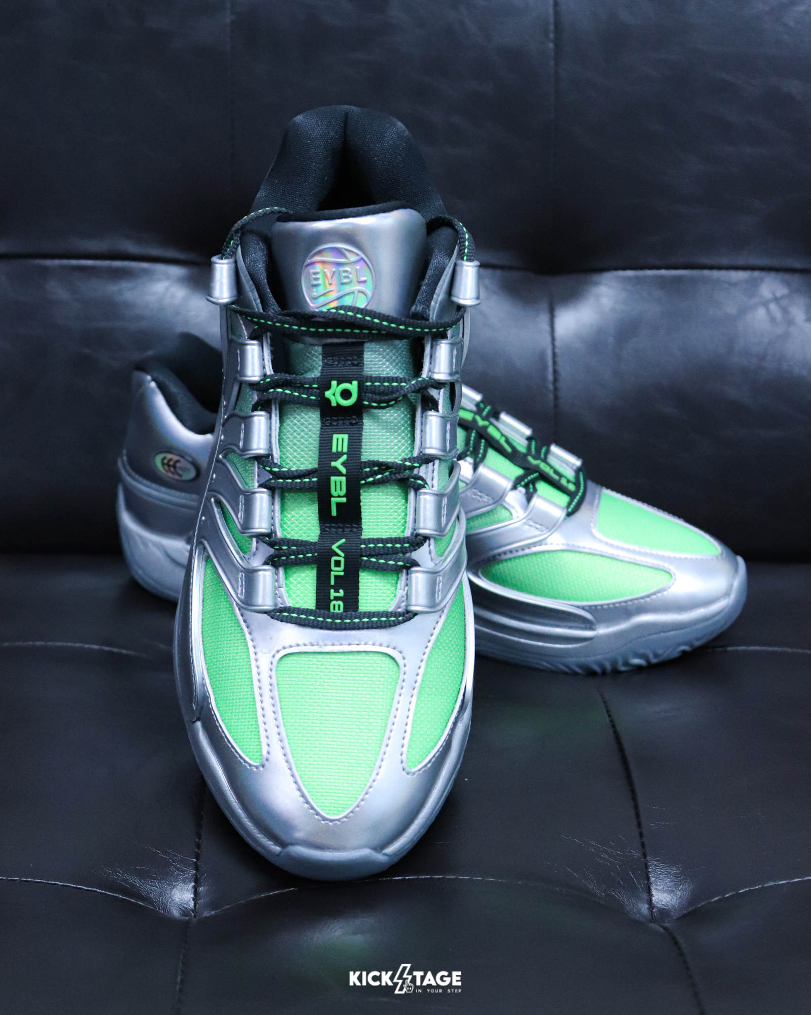 男鞋 NIKE KD18 EYBL EP 金屬銀綠 氣墊 實戰 緩震 透氣 運動鞋【IF2518-001】NIKEKD