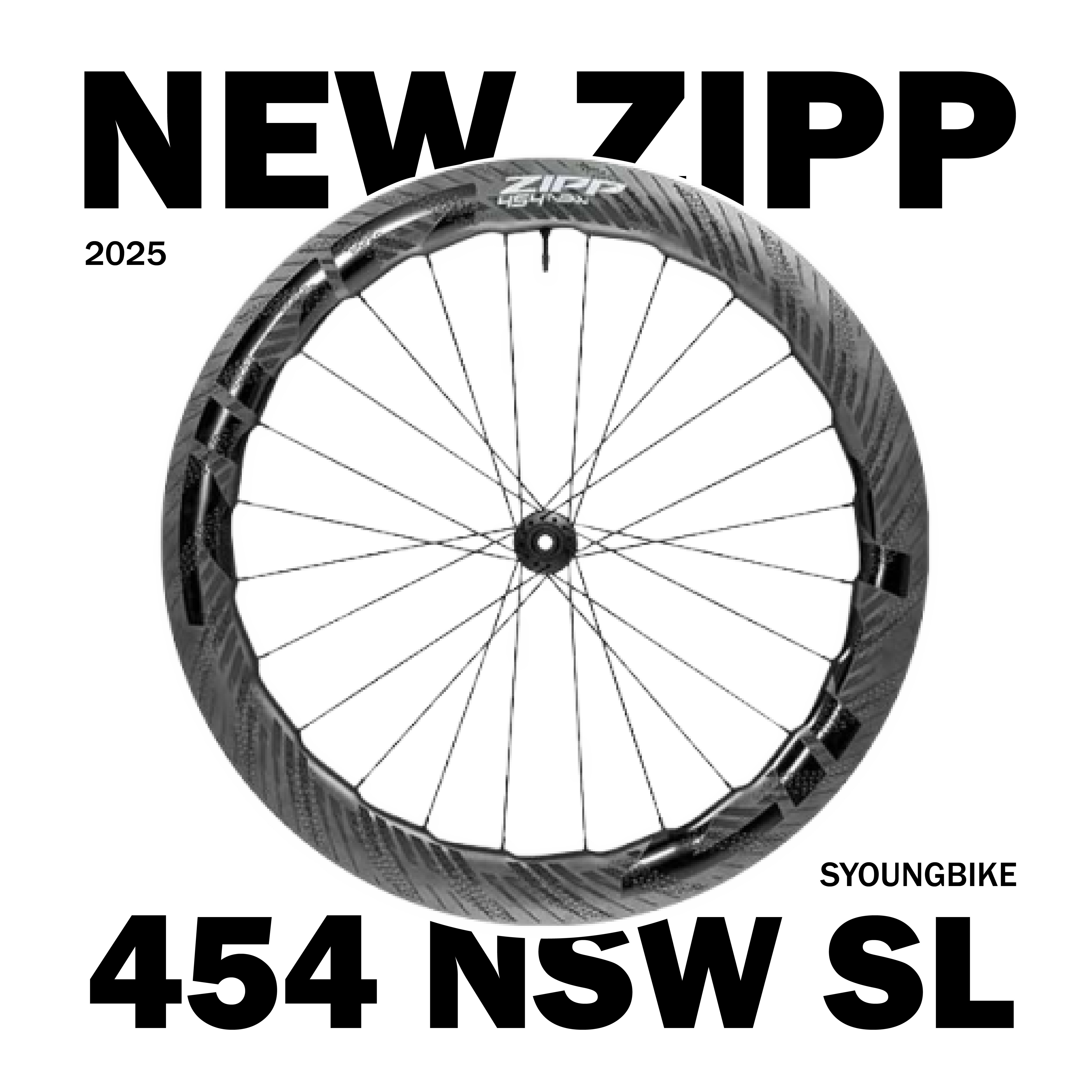新款【ZIPP】454 NSW TL 碳纖維無內胎波浪輪組 / 53-58mm