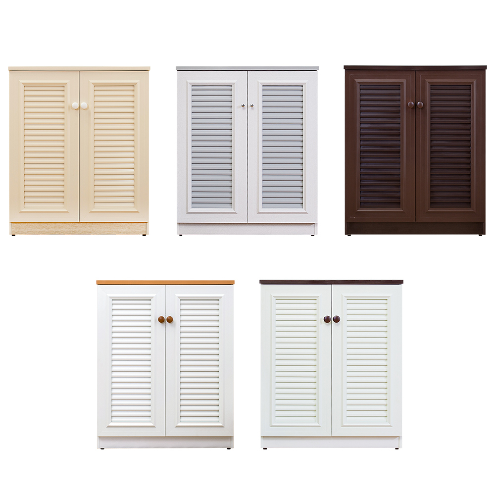 南亞塑鋼-2.7尺二門塑鋼百葉鞋櫃