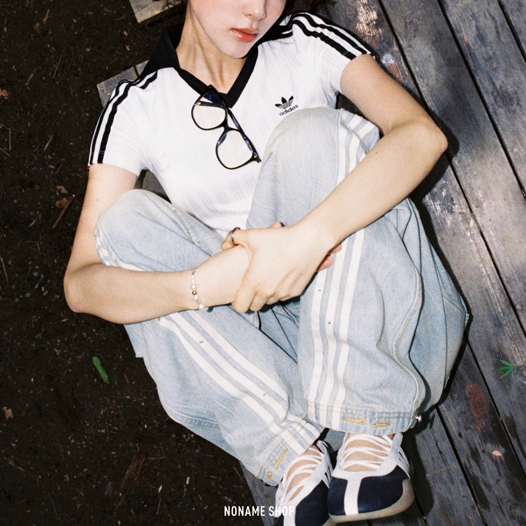 ADIDAS RIB SS TOP 羅紋串標短版短袖兩色(女款)