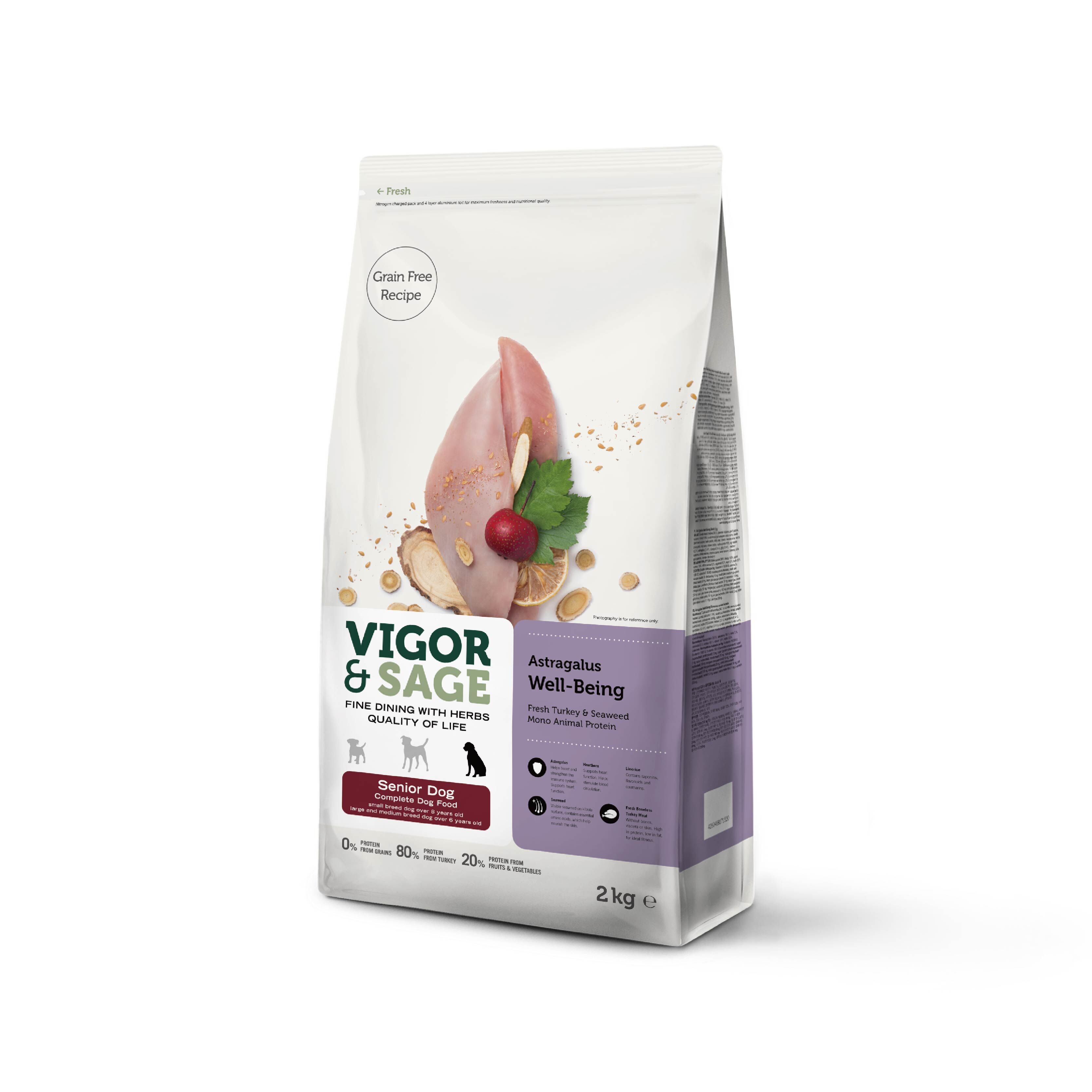 靈萃VIGOR&SAGE-熟齡犬黃耆補氣草本無穀糧 2kg