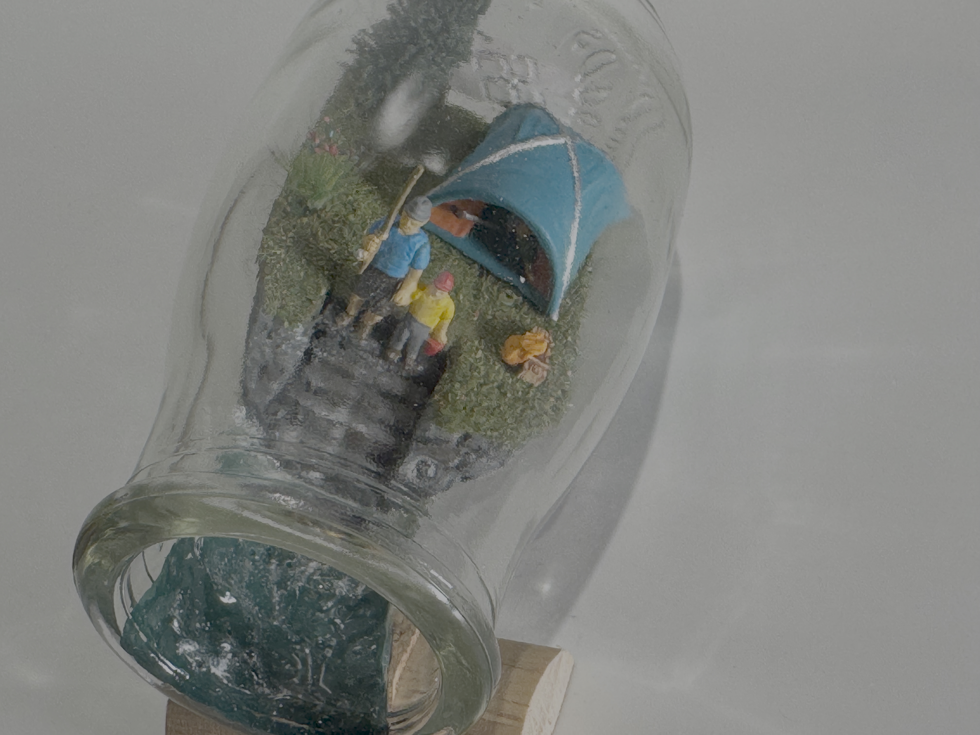 迷你景 HO規 瓶畔露營趣