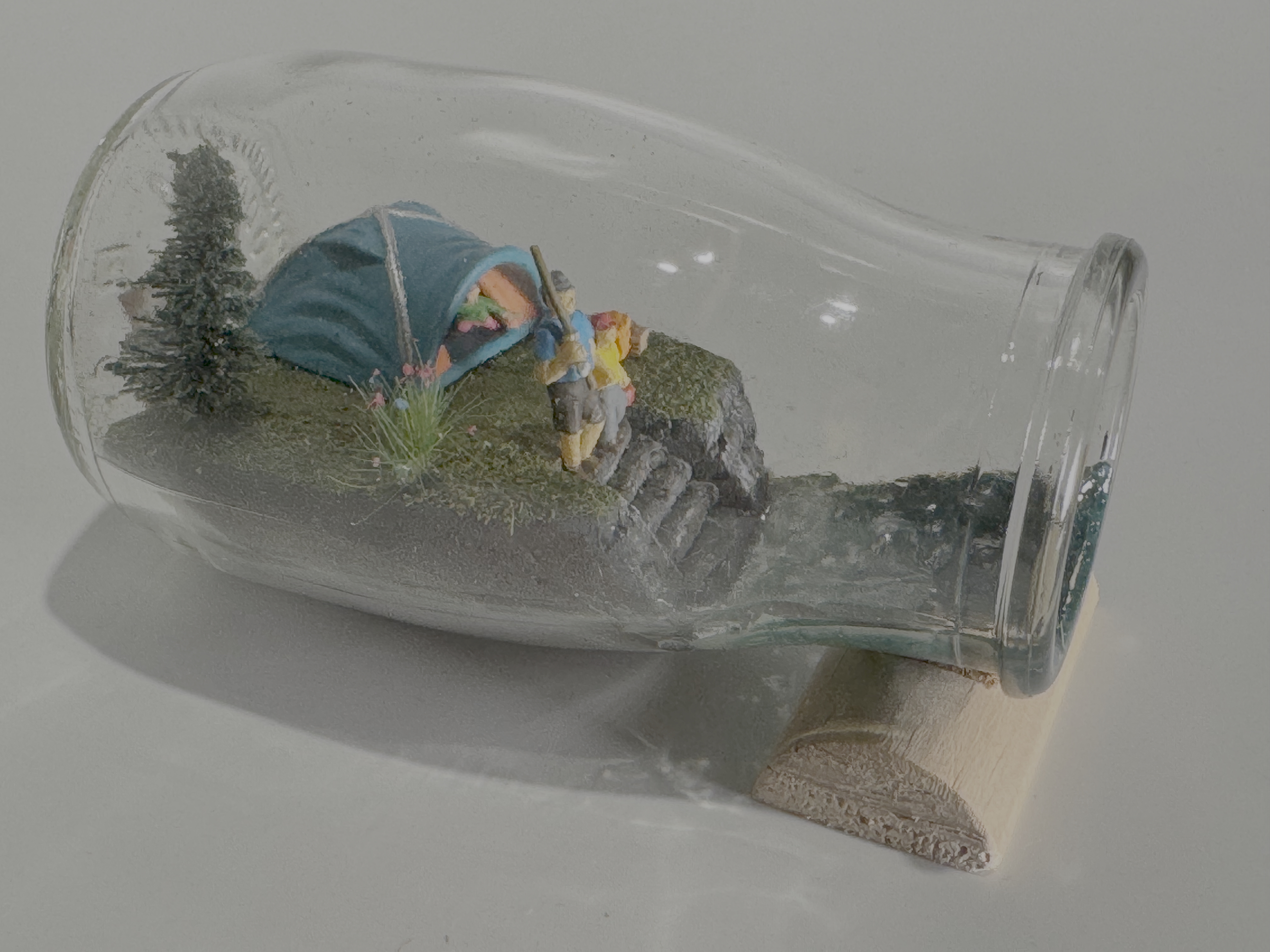 迷你景 HO規 瓶畔露營趣