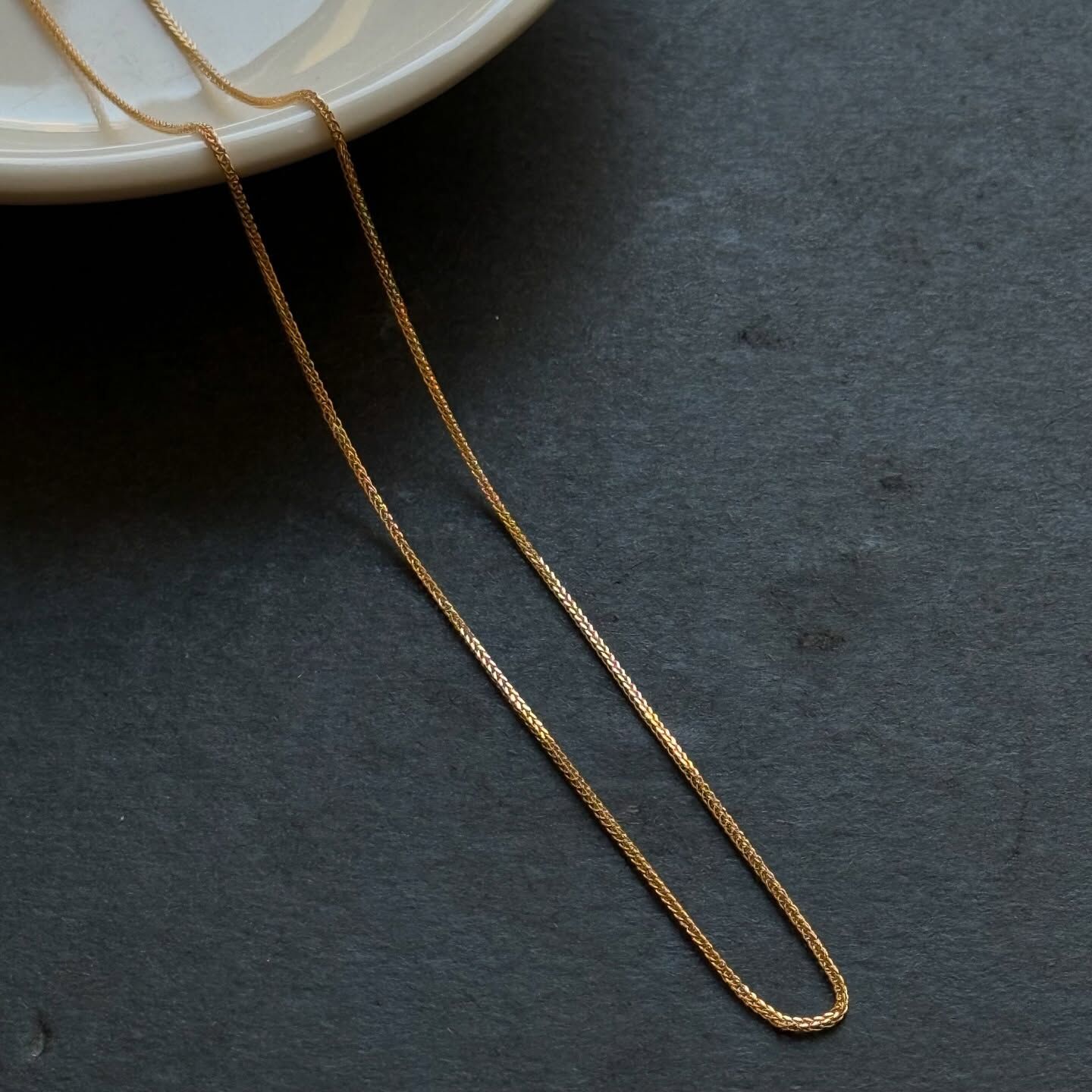 [原石] 925銀項鍊 金色 全長約 44公分