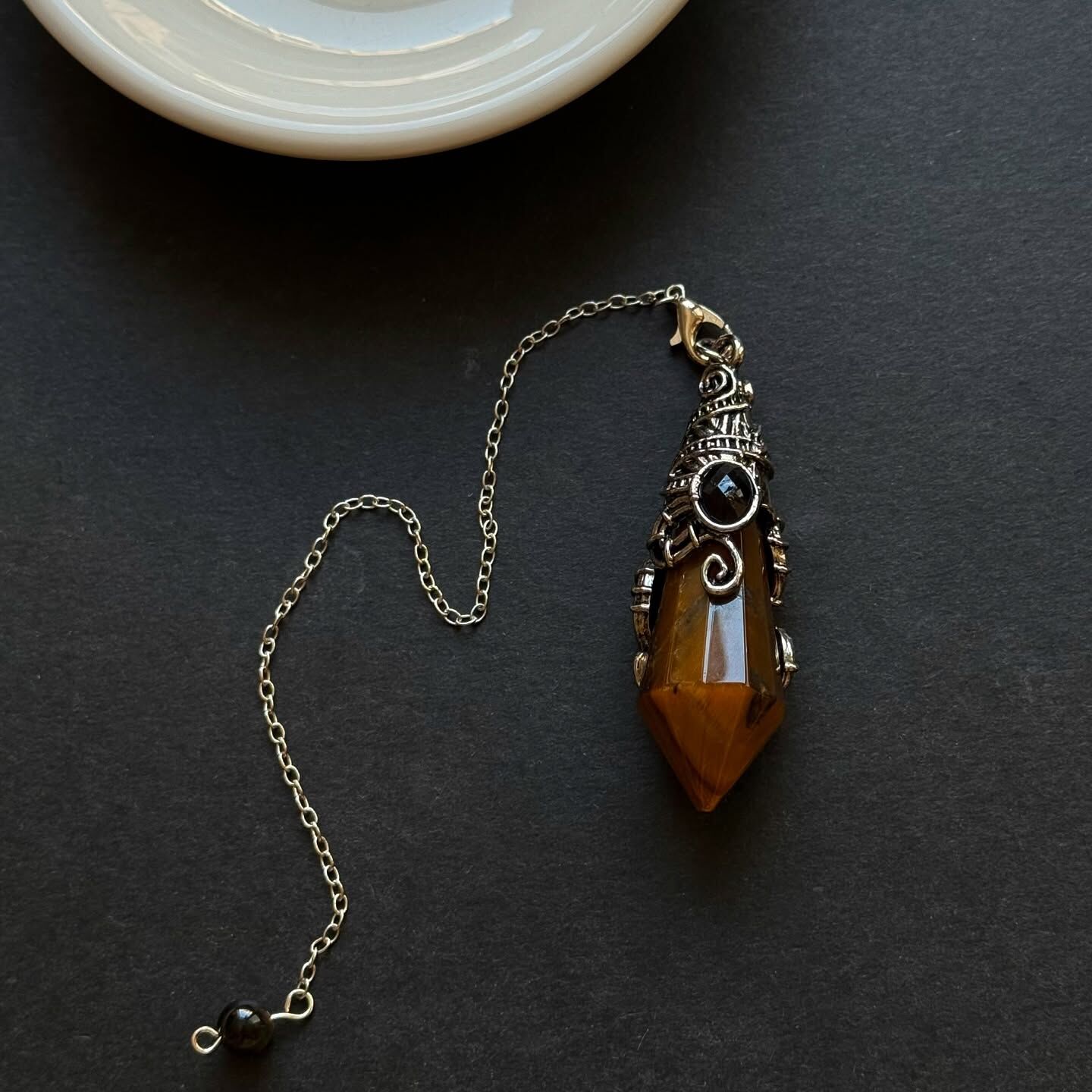 [原石] 黃虎眼石 水晶靈擺