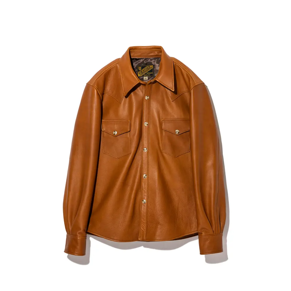 Y'2 LEATHER - SS-13 WESTERN SHIRT CAMEL