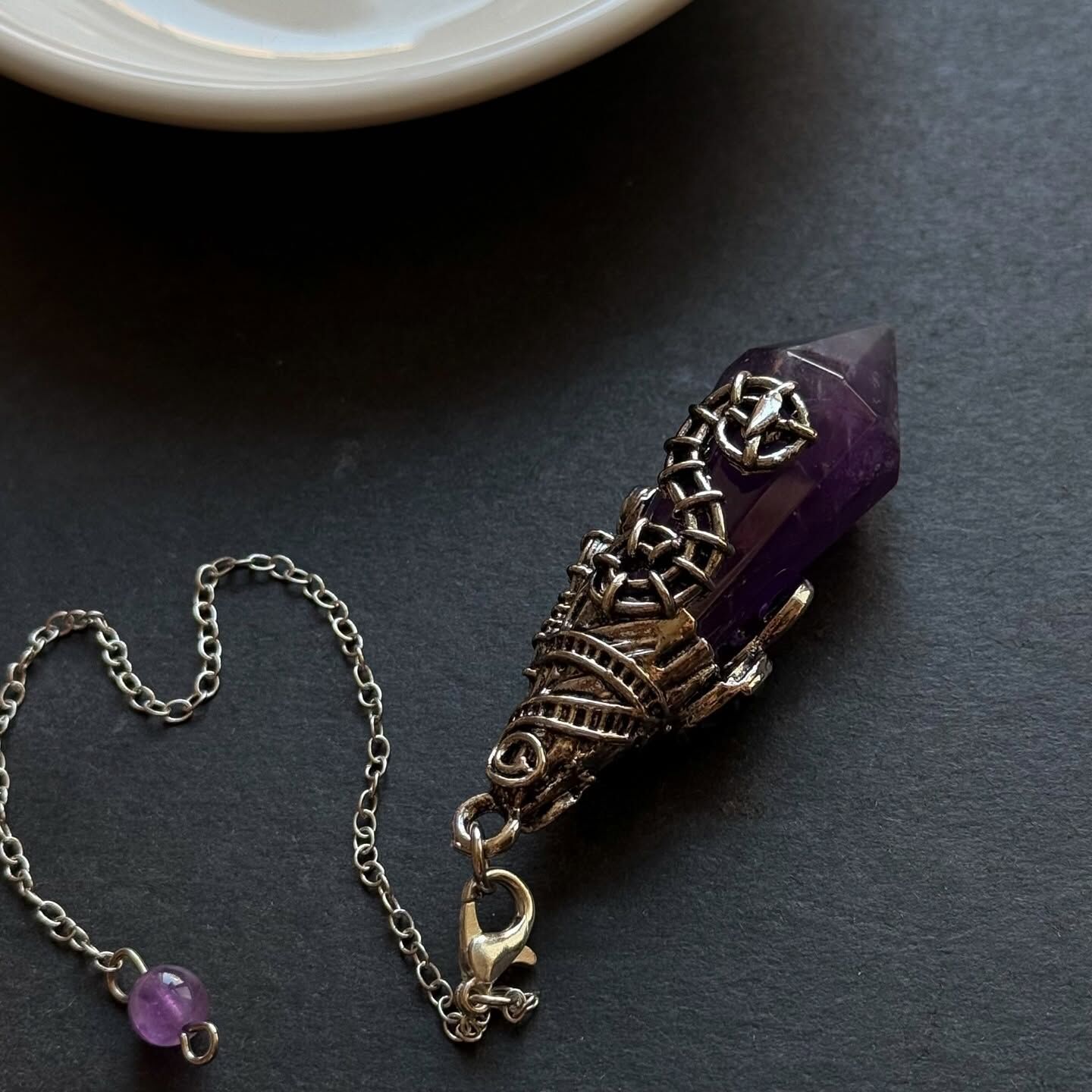 [原石] 紫水晶 水晶靈擺