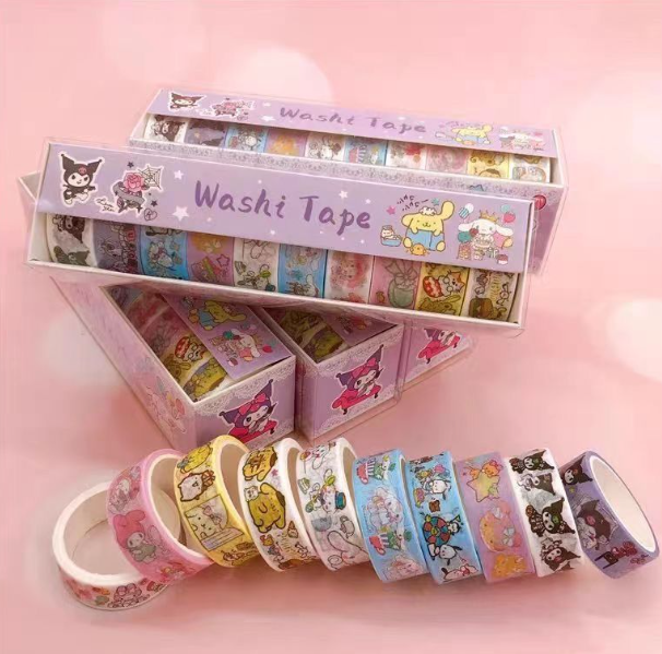 三丽鸥胶带系列 washie tape (10卷 款式随机）