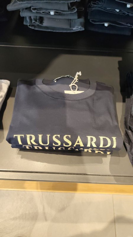 [E] TRUSSARDI NAVY T-SHIRT S/S WITH PRINT, G03880-NAVY (ETR15)