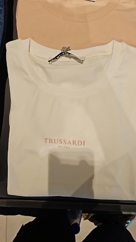 [E] TRUSSARDI WHITE T-SHIRT S/S WITH EMBROIDERY, G12460-WHITE (ETR22)
