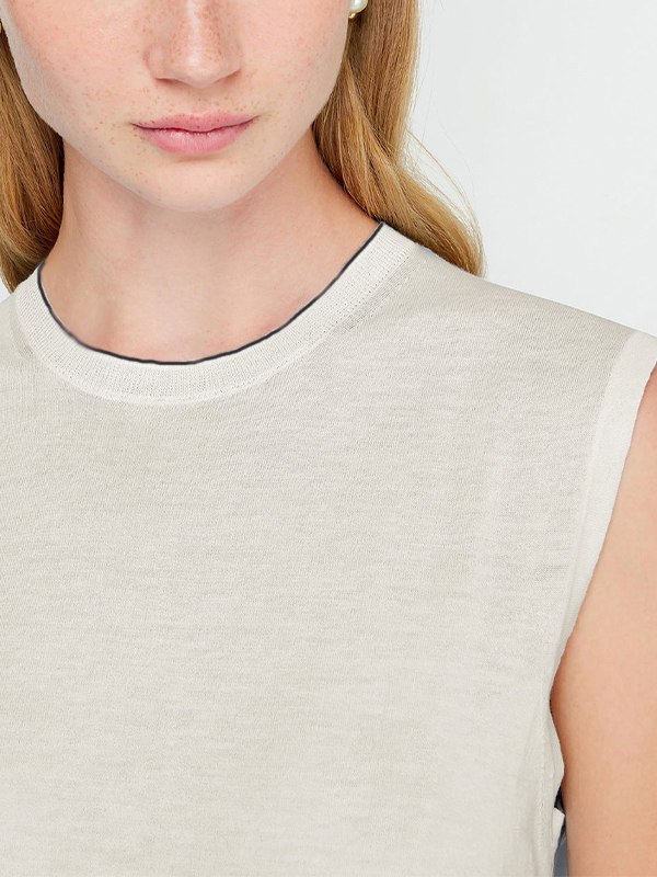 Semicouture 針織背心(粉膚)