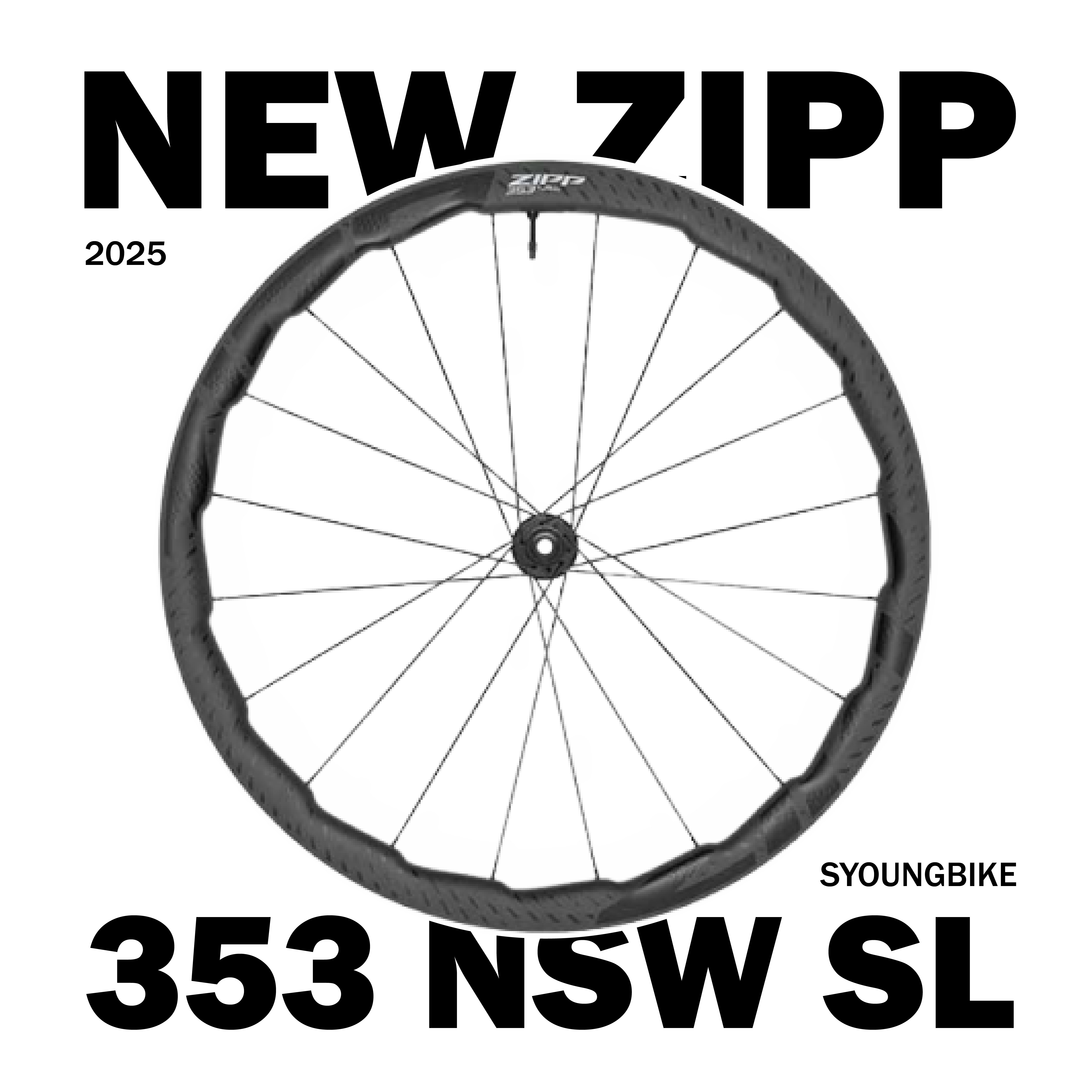 新款【ZIPP】353 NSW TL 碳纖維無內胎波浪輪組 / 3540mm