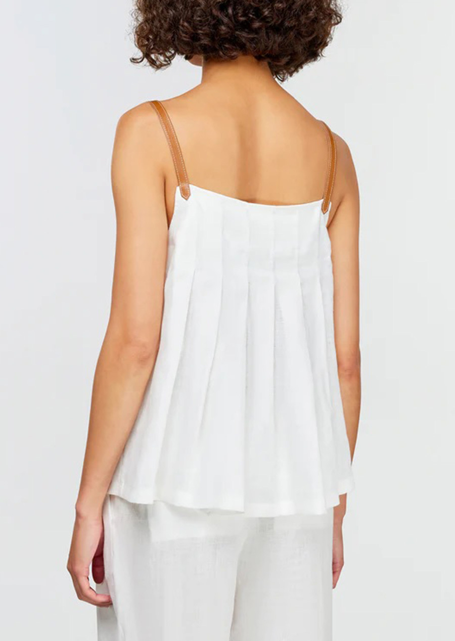 Semicouture 皮肩帶麻背心