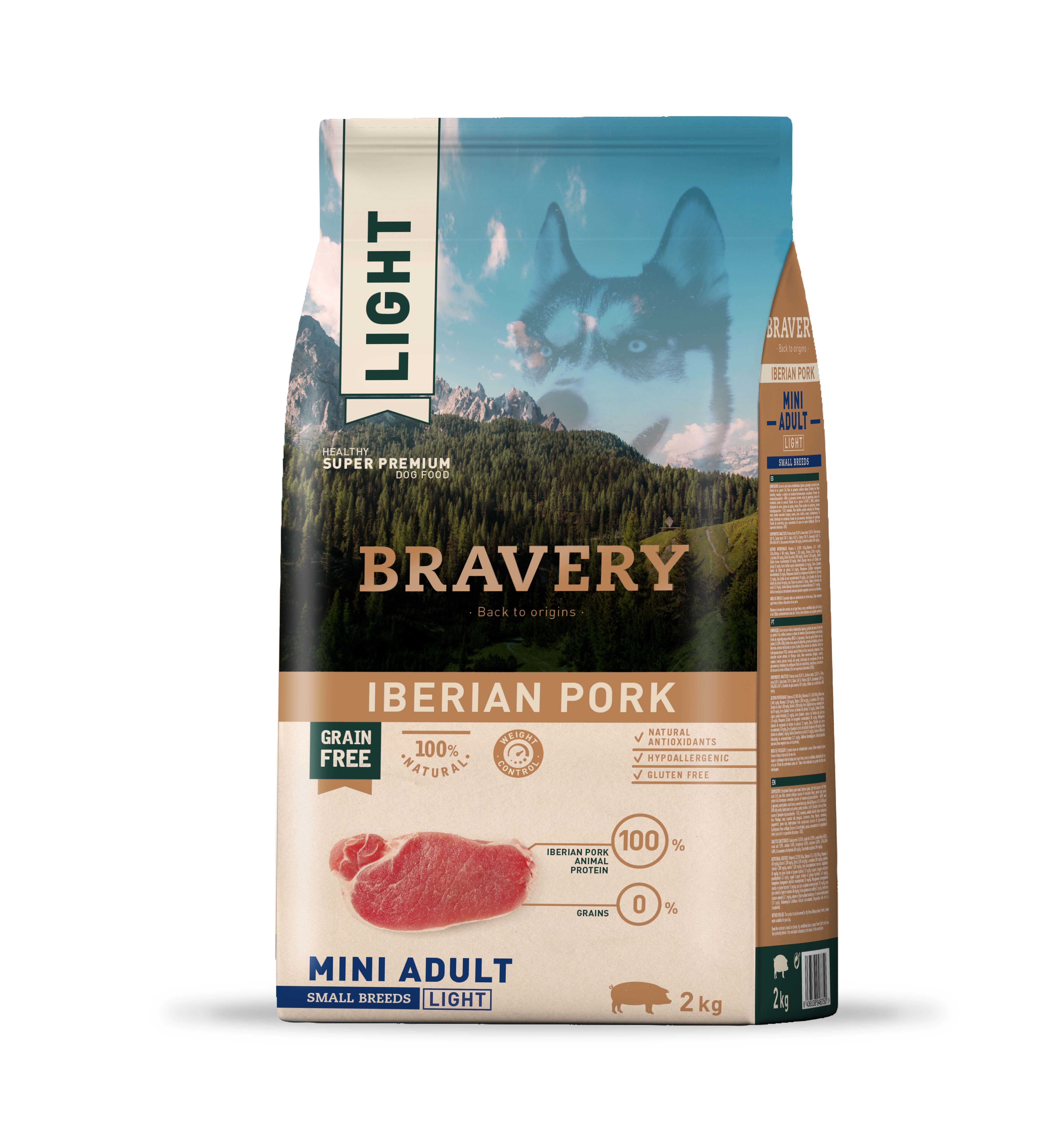 【西班牙 Bravery】總代理-焙菲力 低脂食糧 (小型成犬) 伊比利豬肉
