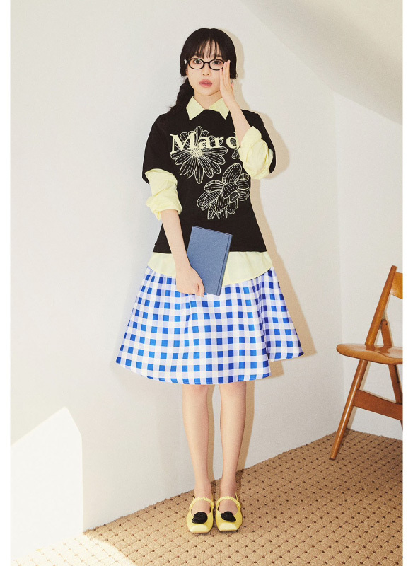 韓國 Mardi Mercredi 多花雛菊系列短T