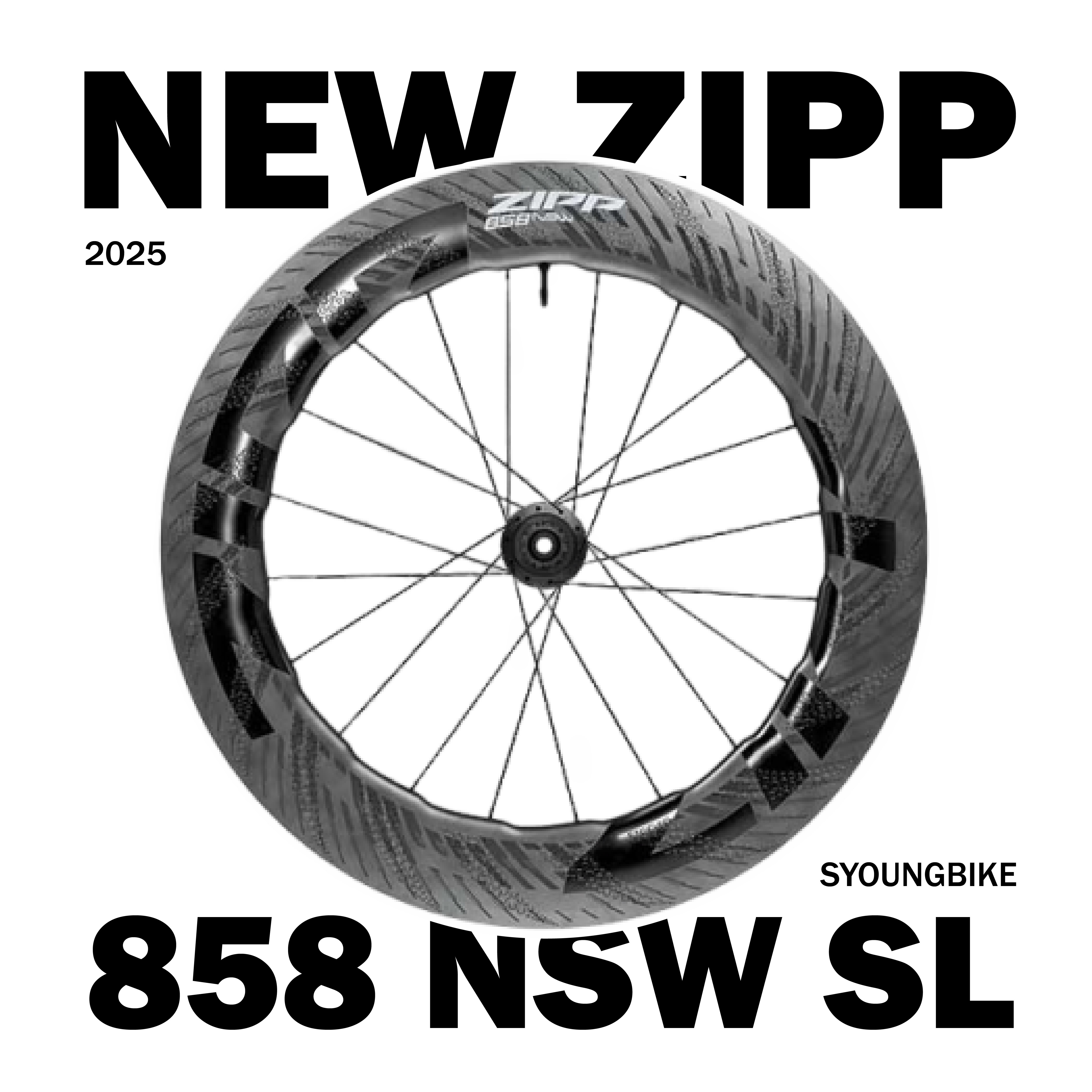 新款【ZIPP】858 NSW TL 碳纖維無內胎波浪輪組 / 82-85mm（官網詢價優惠）