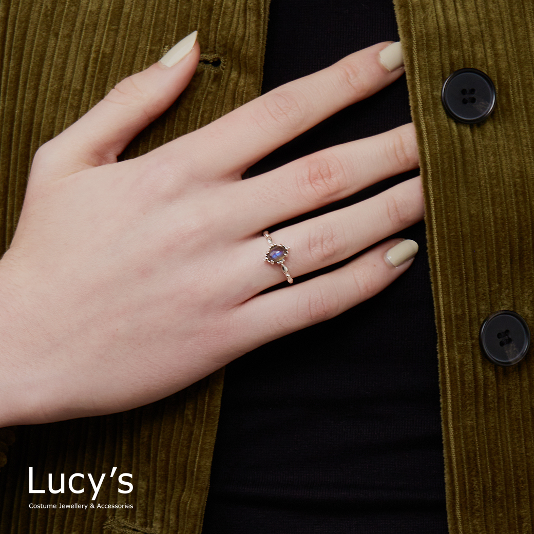 925純銀 守護原礦 硫化戒指 (二色) (94404/122225)