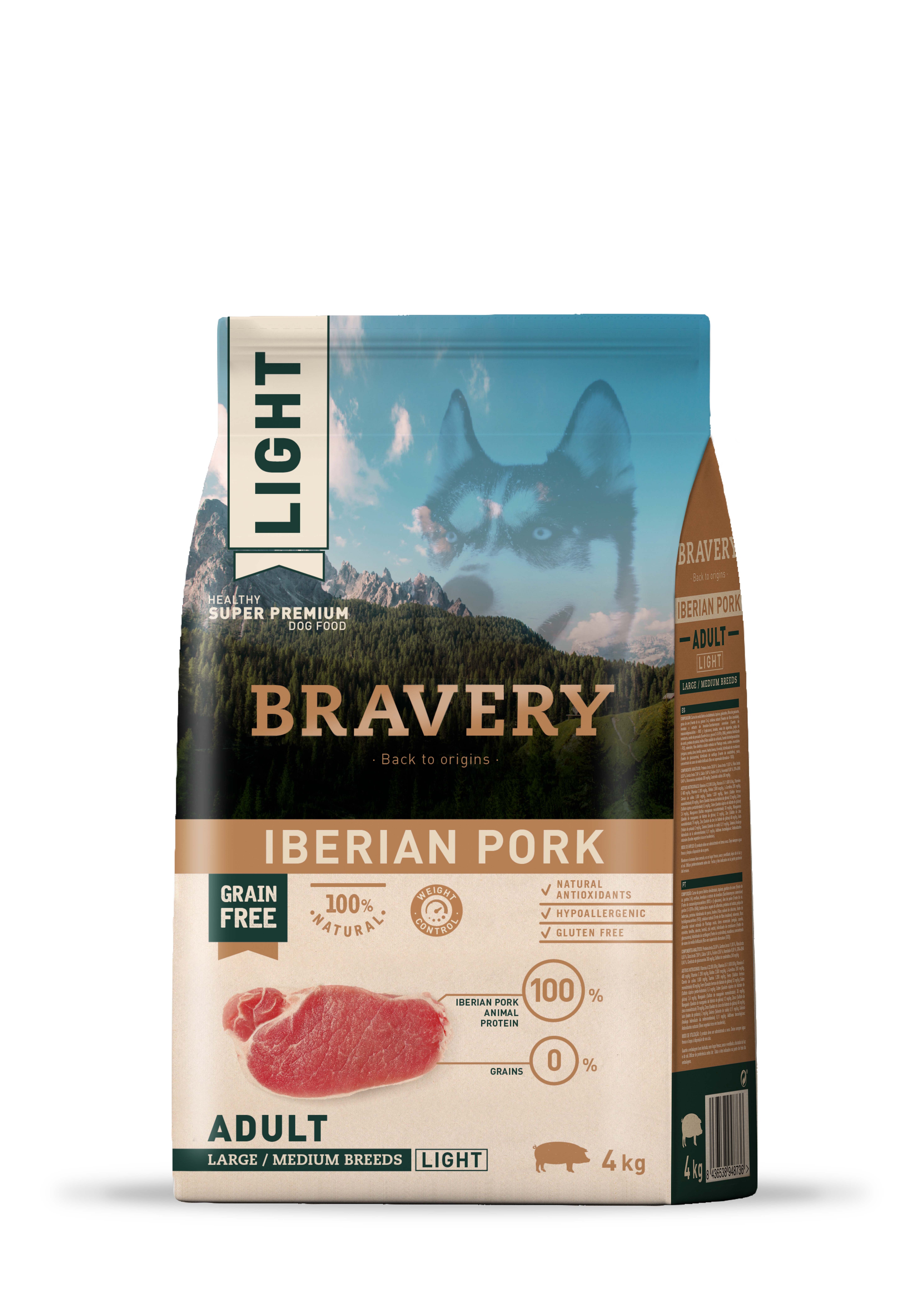 【西班牙 Bravery】總代理-焙菲力 低脂食糧 (大型成犬) 伊比利豬肉