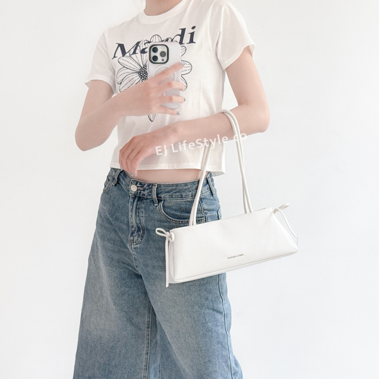 Charles & Keith Hazel 蝴蝶結長型包 小CK 手提包 肩包  / 現貨