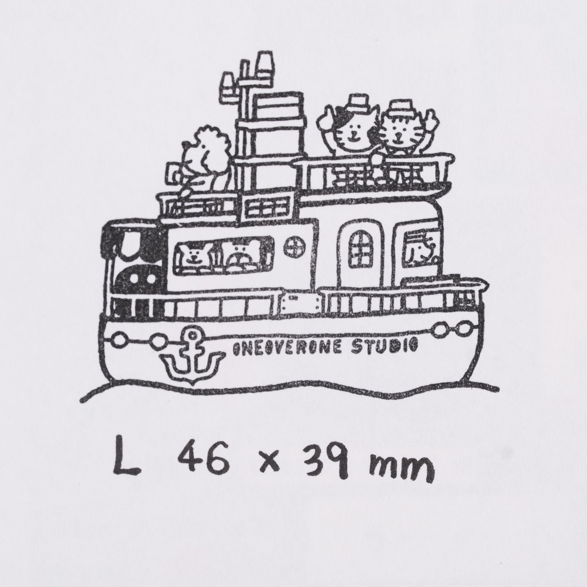 旅行 動物小船 膠版印章｜一分之一工作室 臺灣