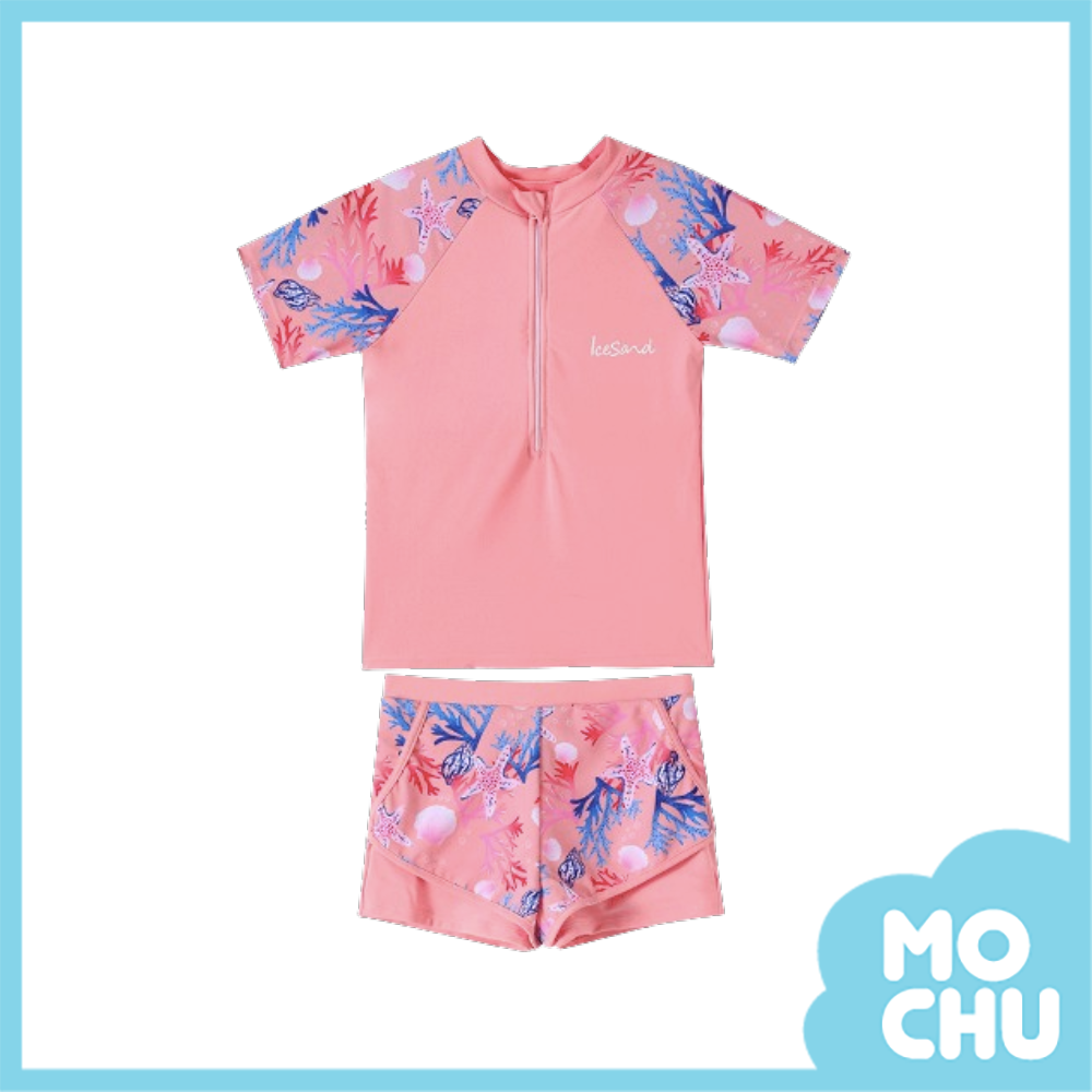 珊瑚貝殼短袖泳衣套裝(二色)