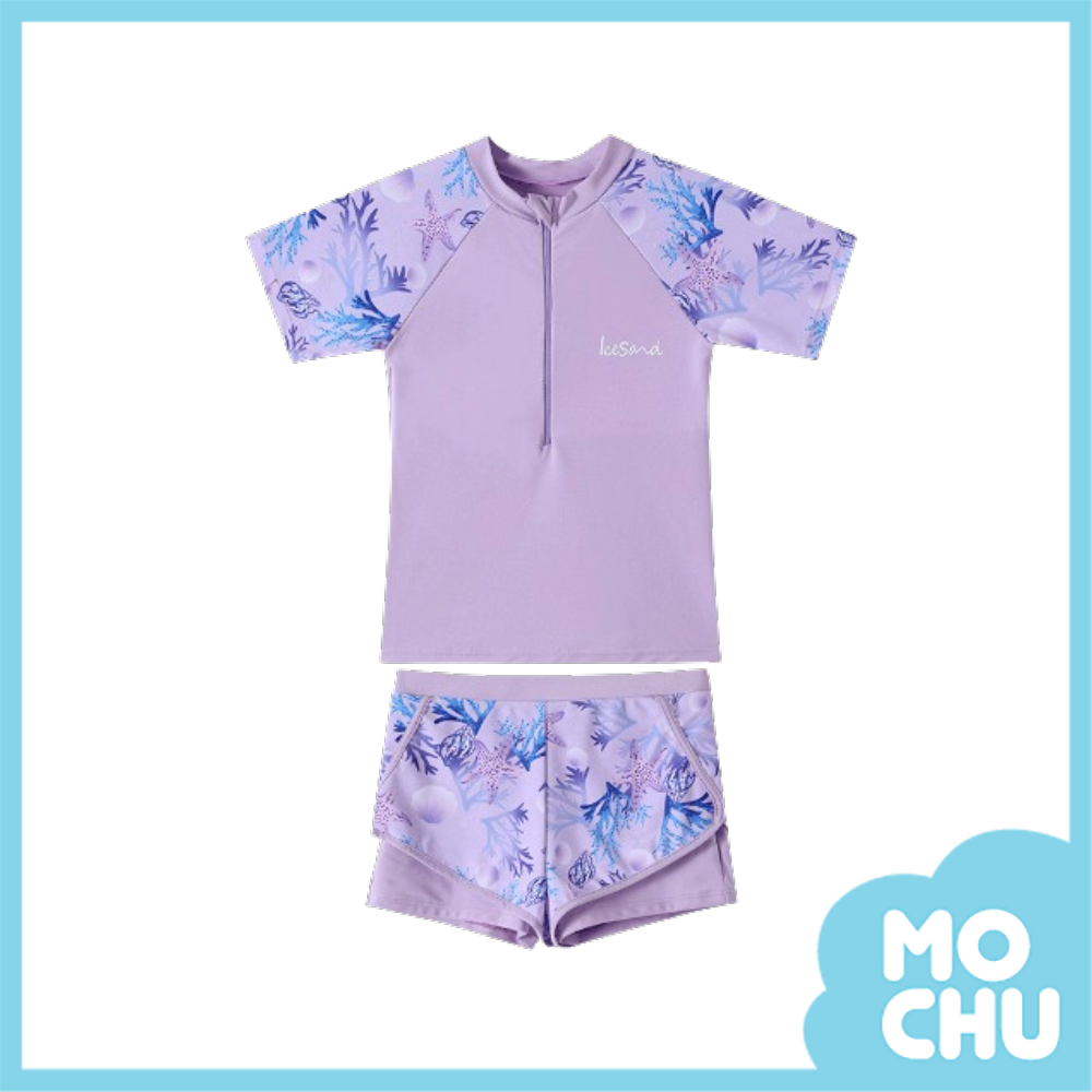 珊瑚貝殼短袖泳衣套裝(二色)