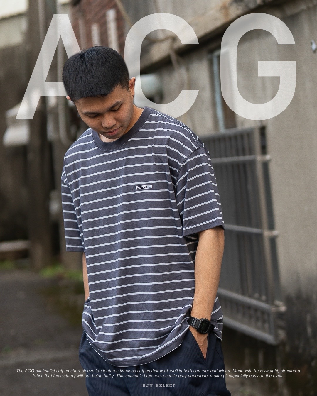 #預購 NIKE ACG 條紋 胸前小LOGO 刺繡短T FB8130-015 藍紫