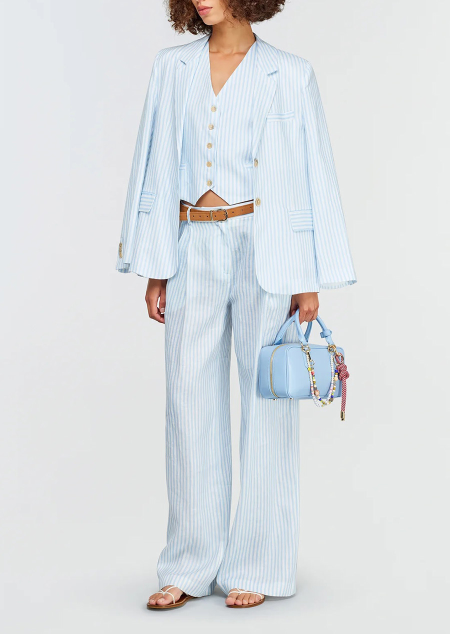 Semicouture  條紋西裝式背心