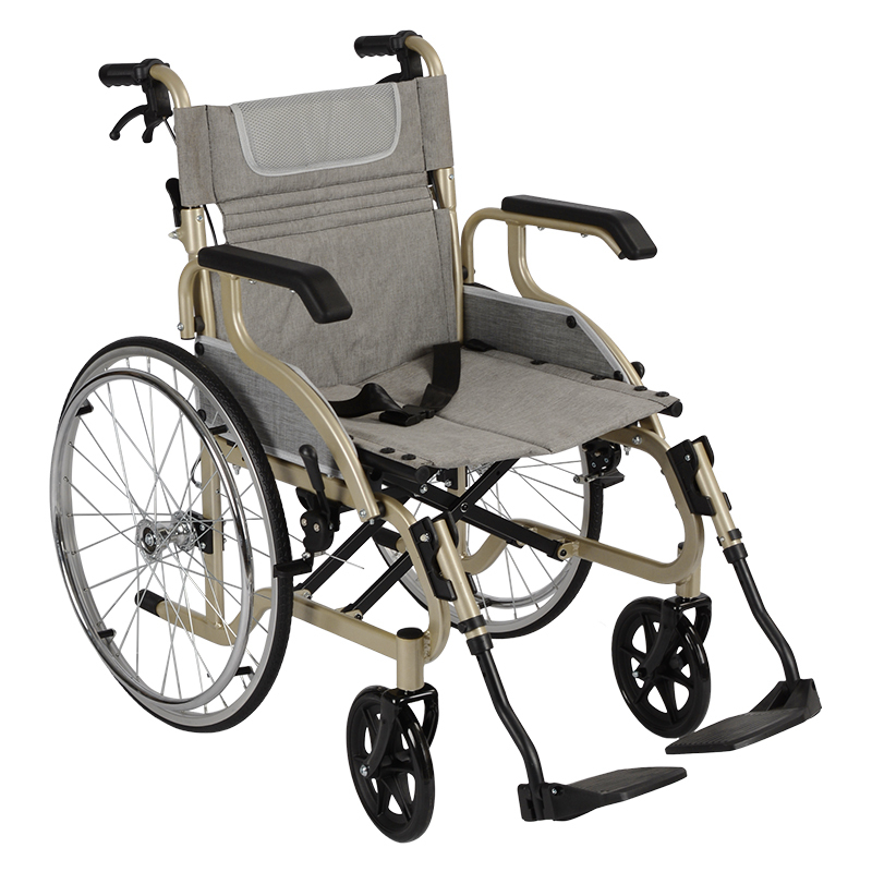 鋁合金可摺疊手推輪椅