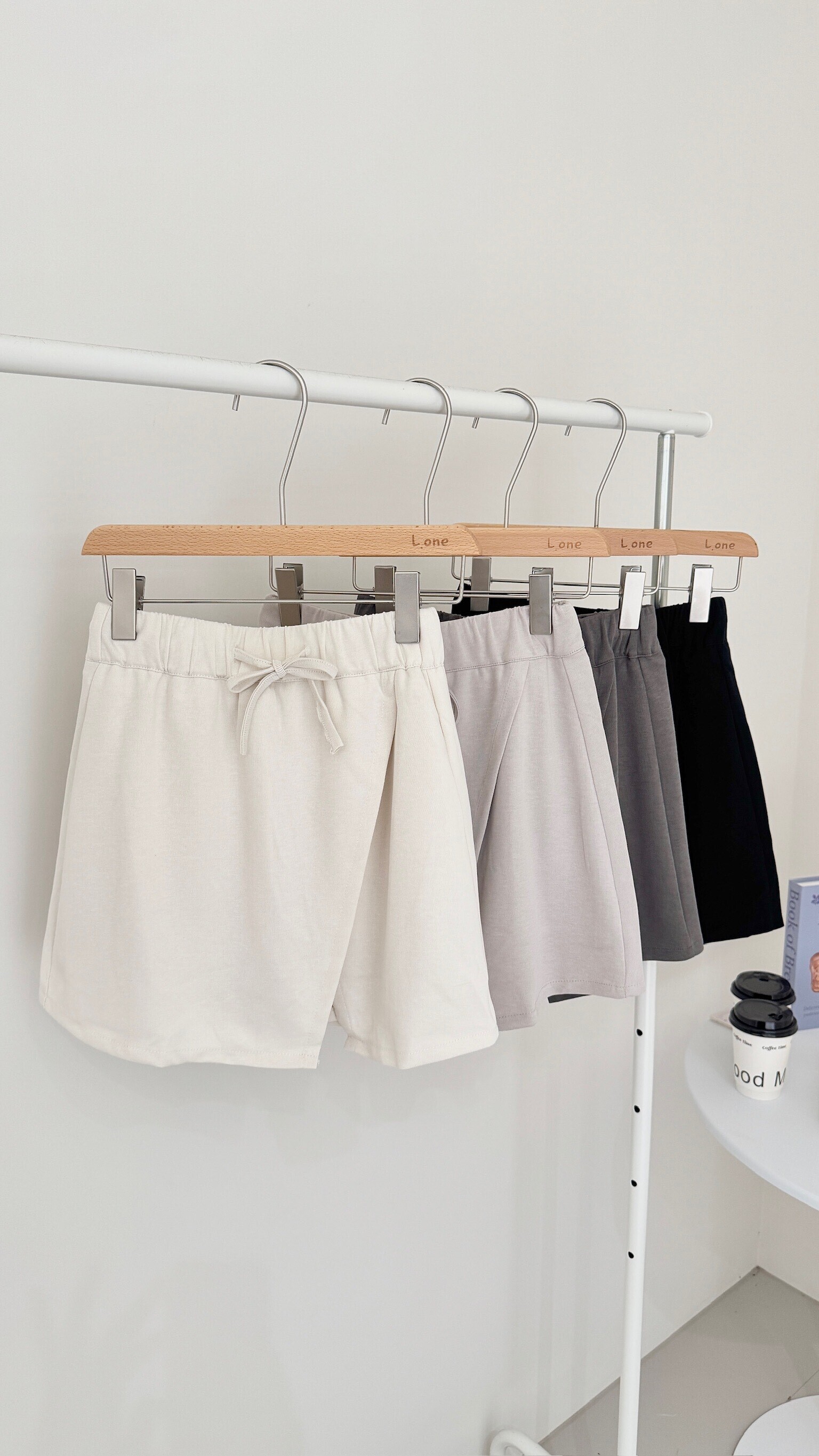 棉質前開衩褲裙