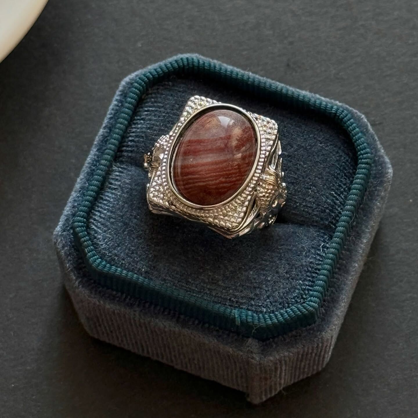 [原石] 土星玉隨 水晶戒指 男戒