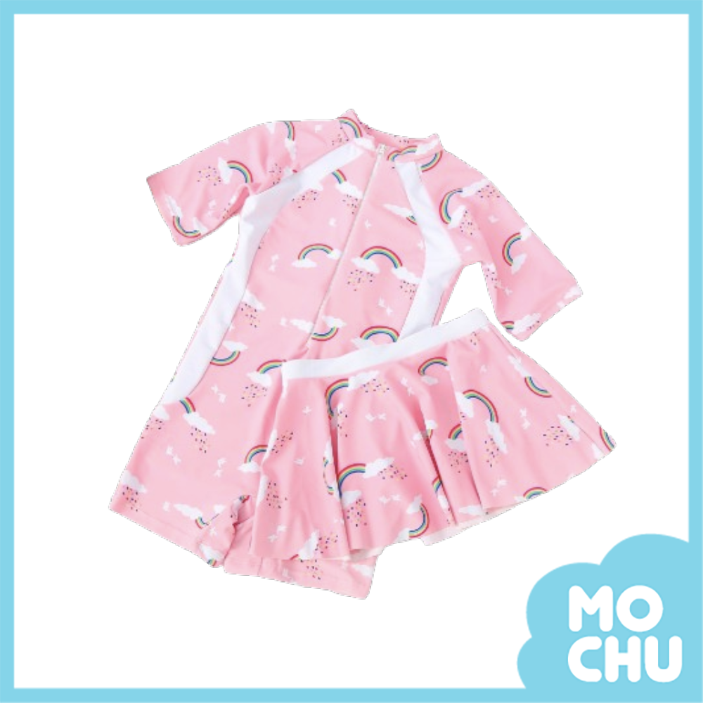 彩虹雲短袖泳衣套裝(二色)
