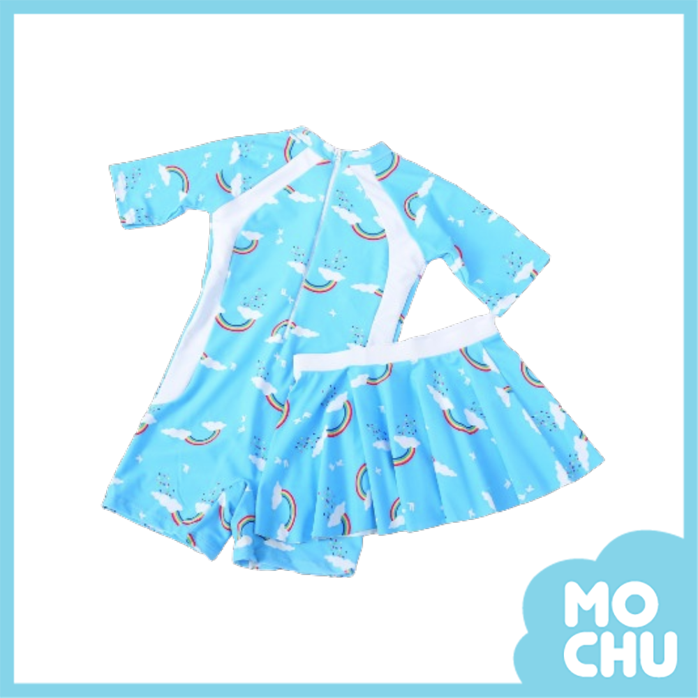 彩虹雲短袖泳衣套裝(二色)