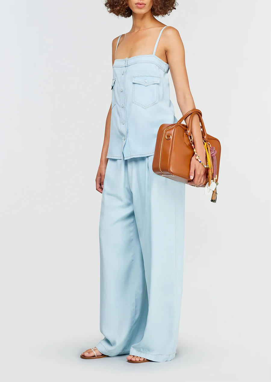 Semicouture 丹寧細帶長版背心