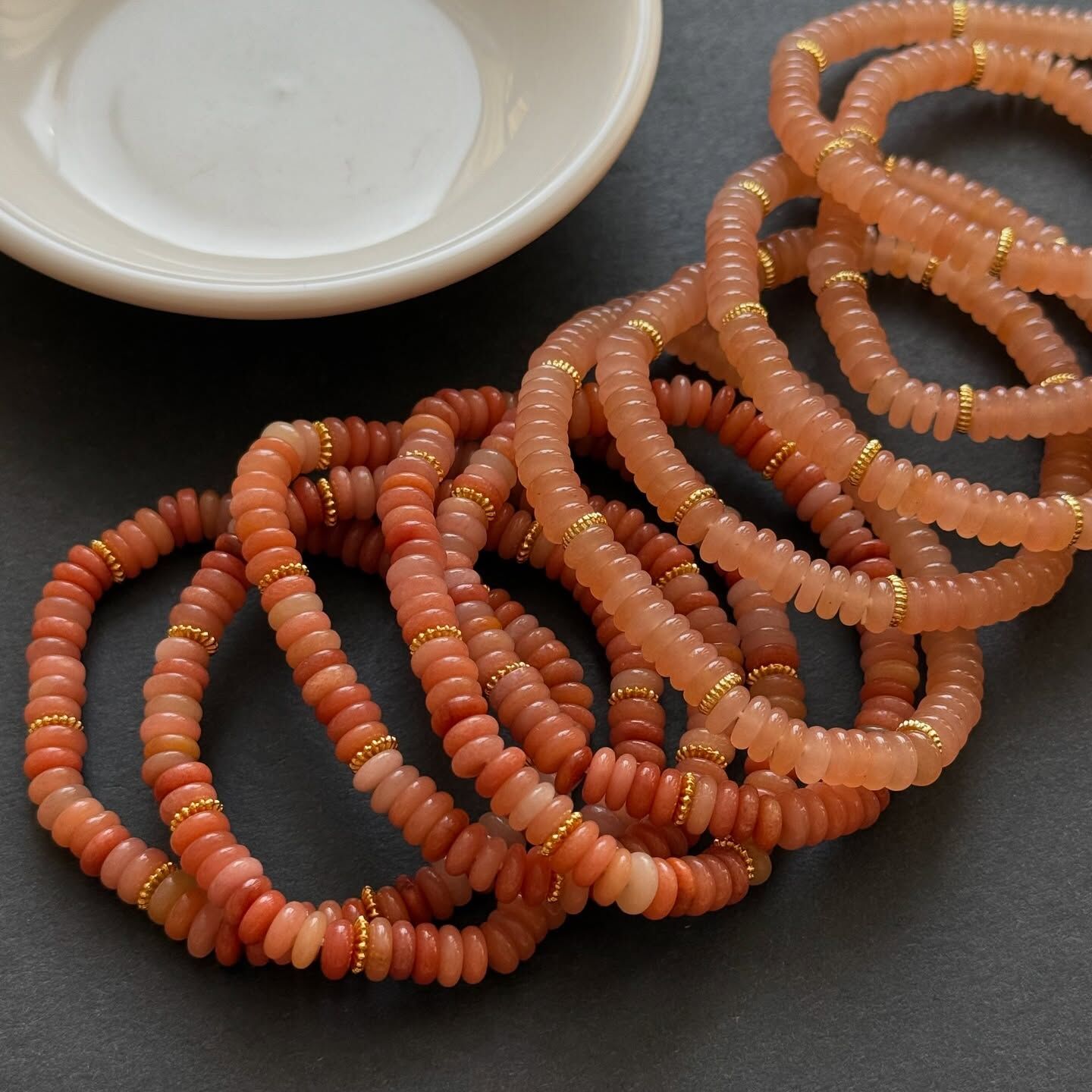 [原石] 橙東陵玉 橙東菱玉 算盤珠手串