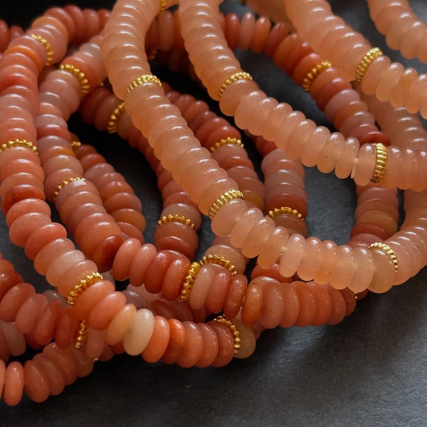 [原石] 橙東陵玉 橙東菱玉 算盤珠手串