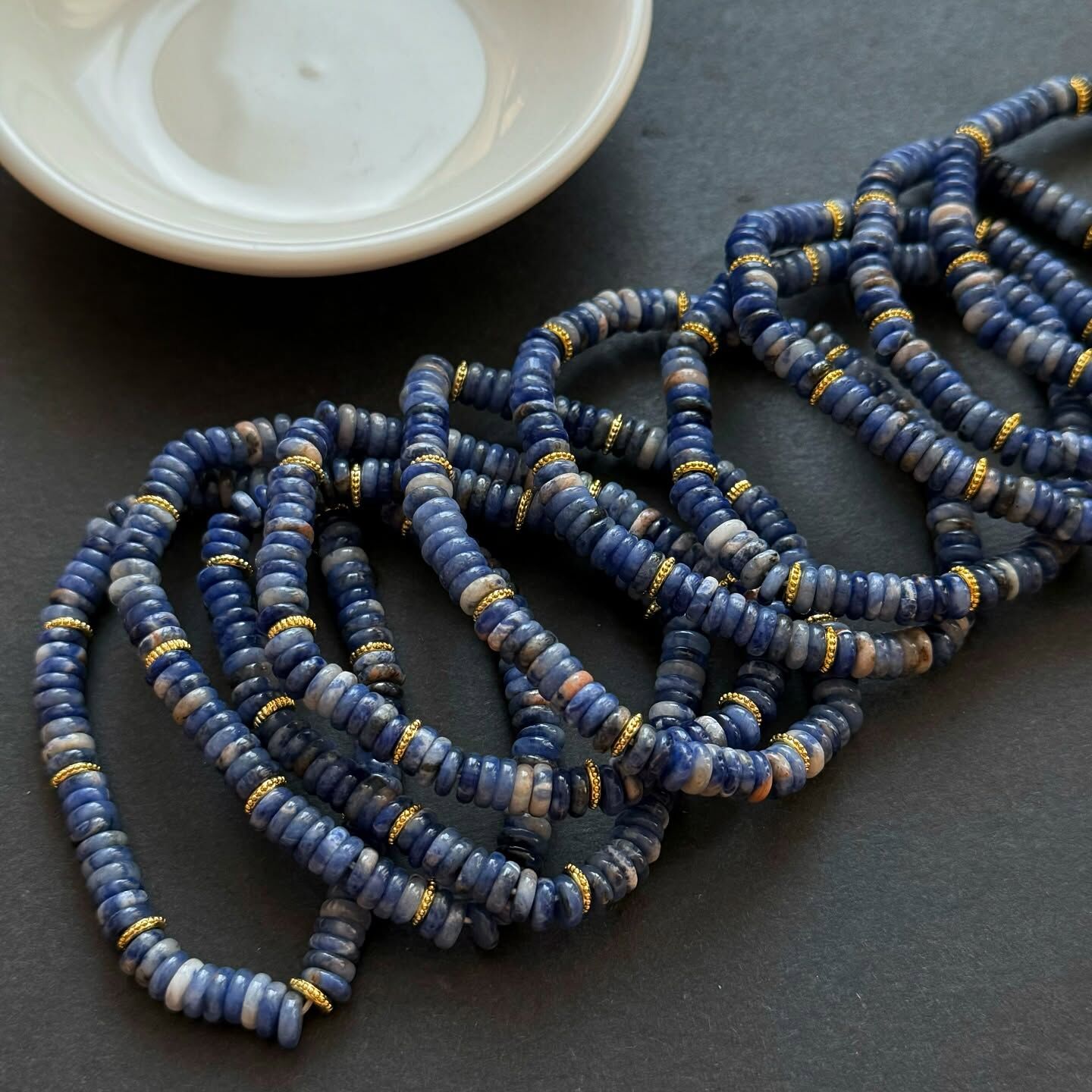 [原石] 藍紋石 算盤珠手串