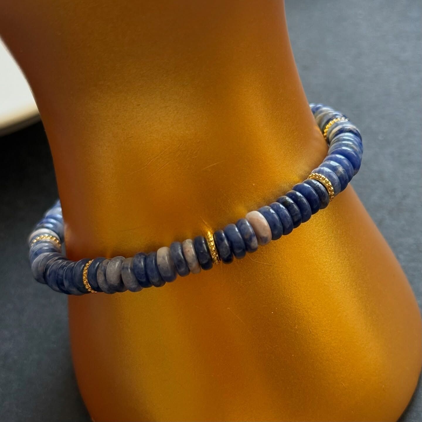 [原石] 藍紋石 算盤珠手串