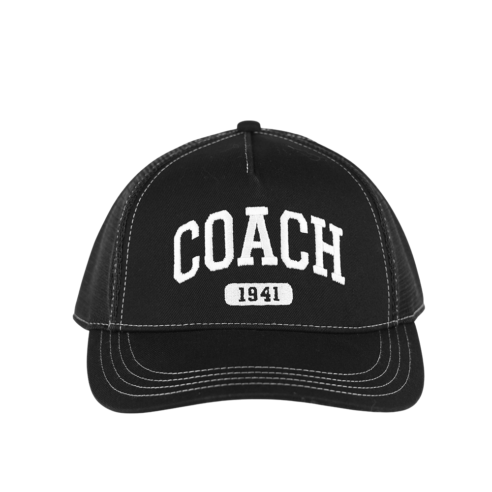 【COACH】1941 標誌棉質棒球帽 M-L (黑色)