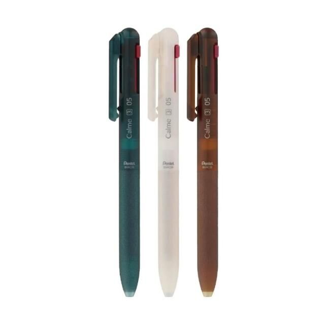 Calme 靜暮輕油性原子筆 半透明 限定色系 0.5mm 三色筆｜Pentel 飛龍 日本