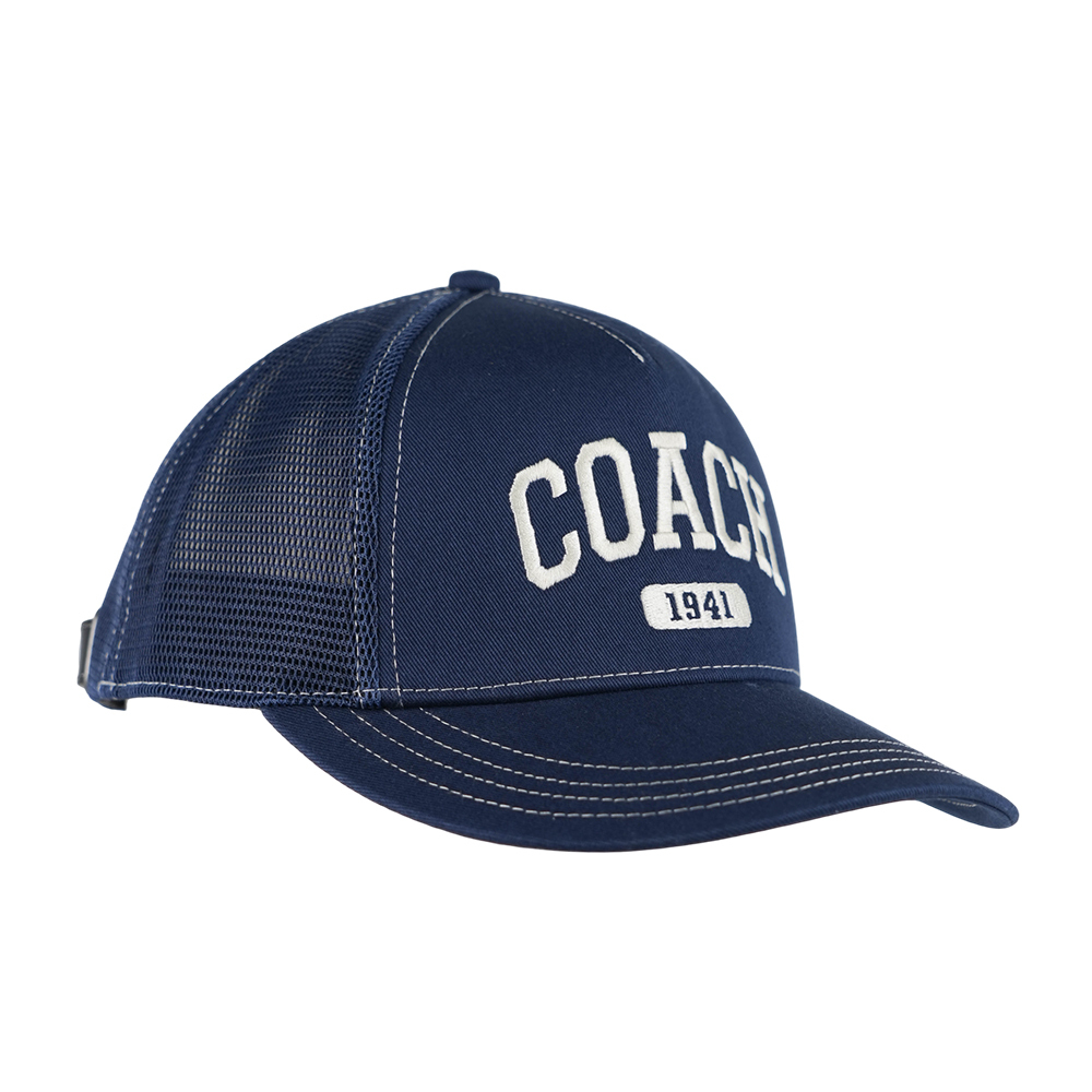 【COACH】1941 標誌棉質棒球帽 M-L (海軍藍)CAA61 RF2
