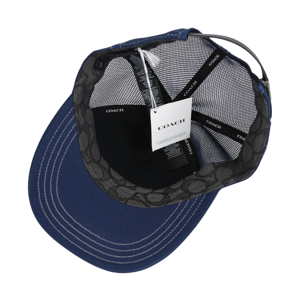 【COACH】1941 標誌棉質棒球帽 M-L (海軍藍)CAA61 RF2