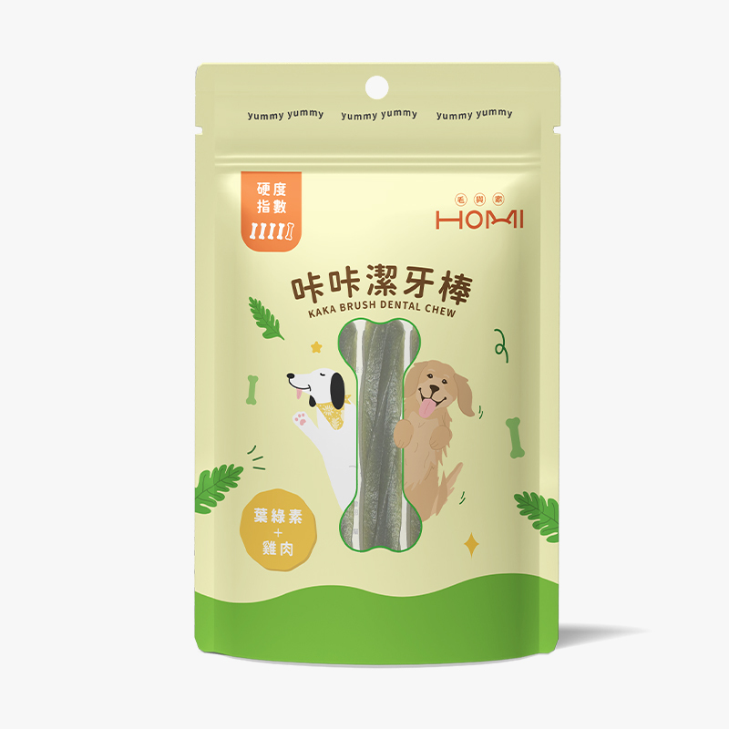 HOMI毛與家 咔咔潔牙棒｜葉綠素+雞肉（220g 約17根）