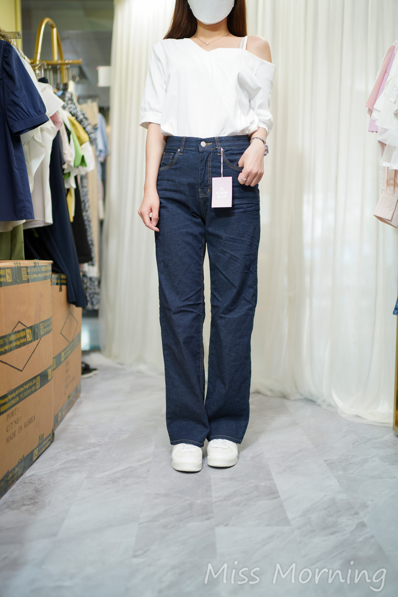 深色顯瘦超舒適冰涼牛仔褲(33959)