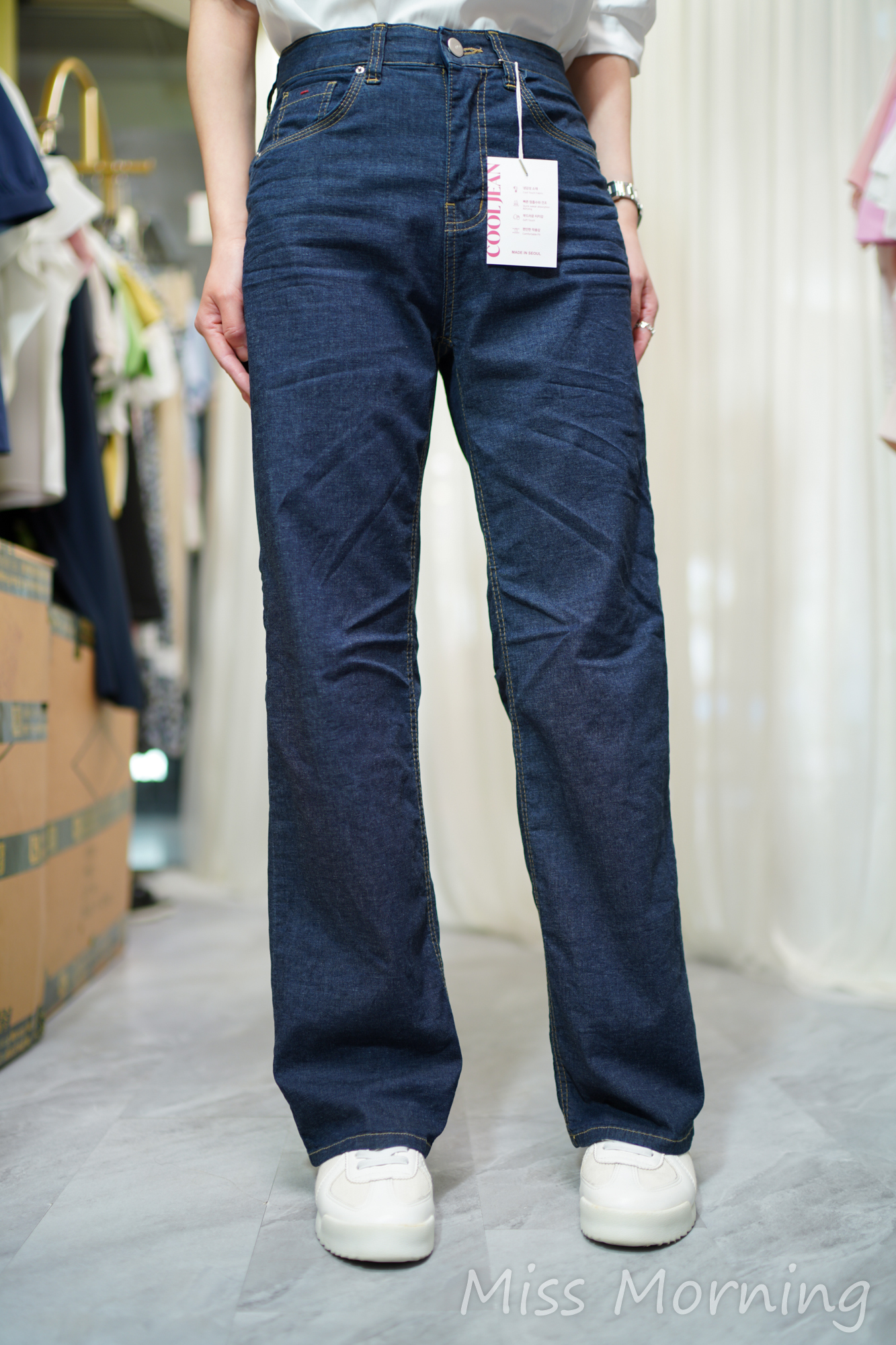 深色顯瘦超舒適冰涼牛仔褲(33959)