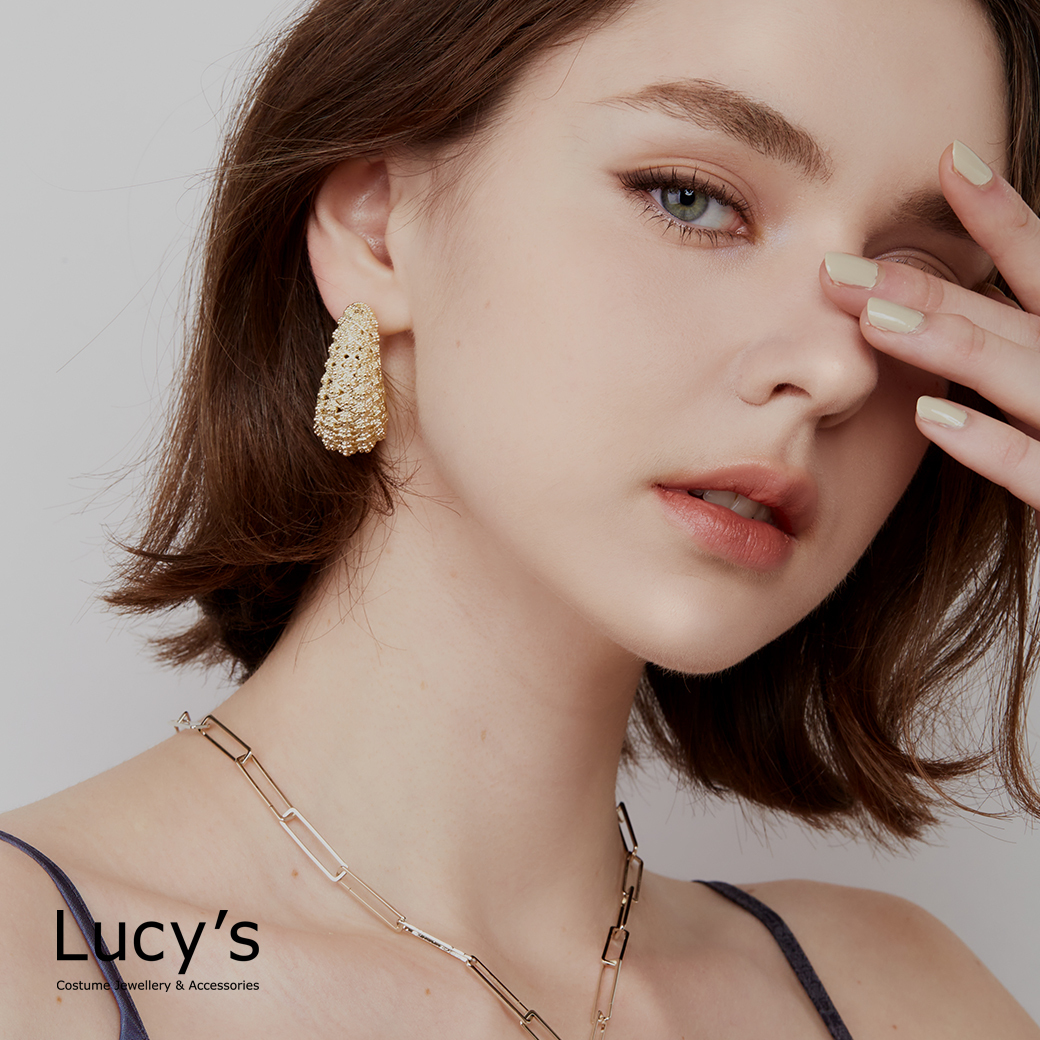 華麗浮雕 耳環 (二色) (121055/121056)