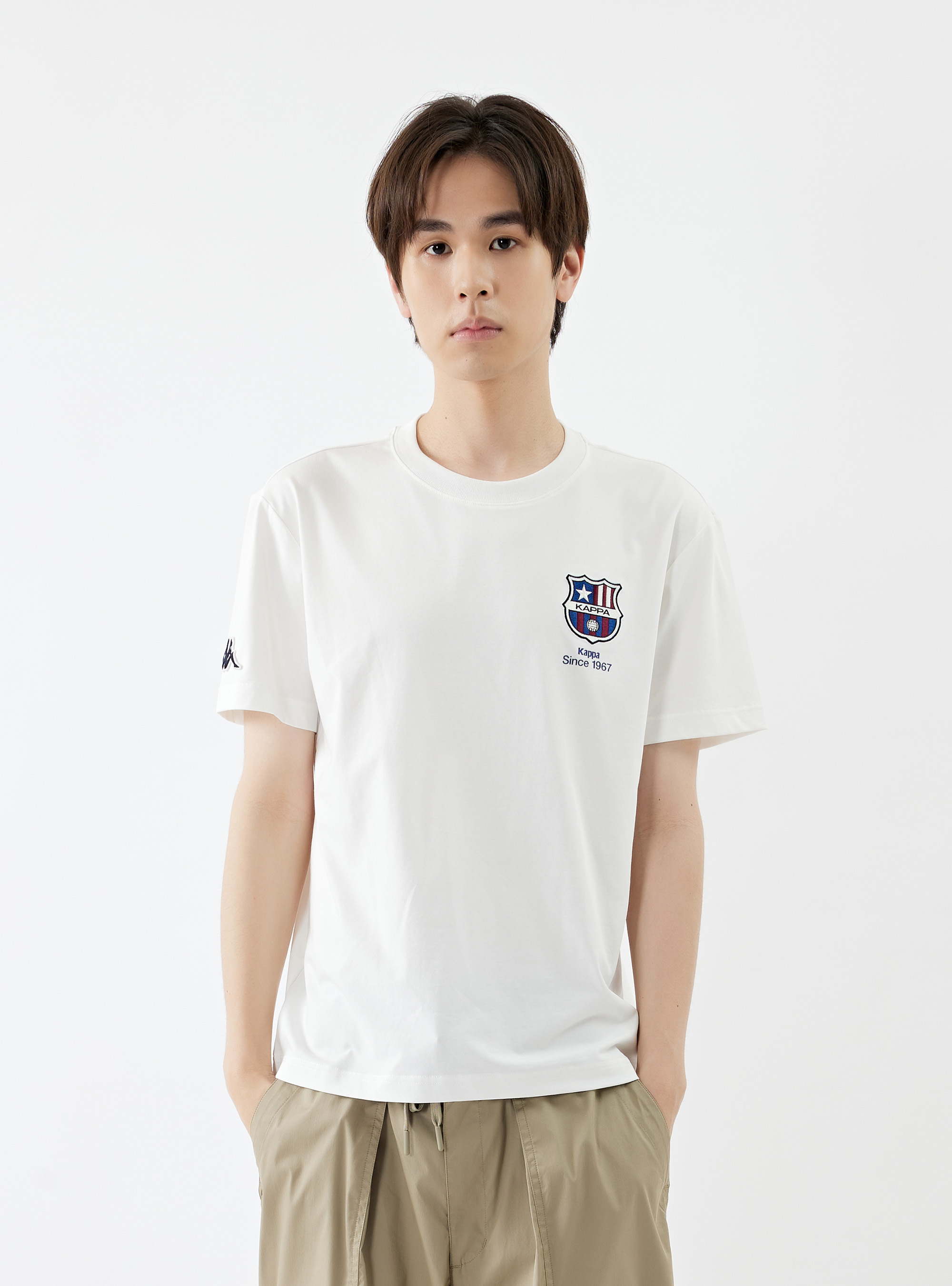 男女適穿 復古徽章標誌短袖T-Shirt