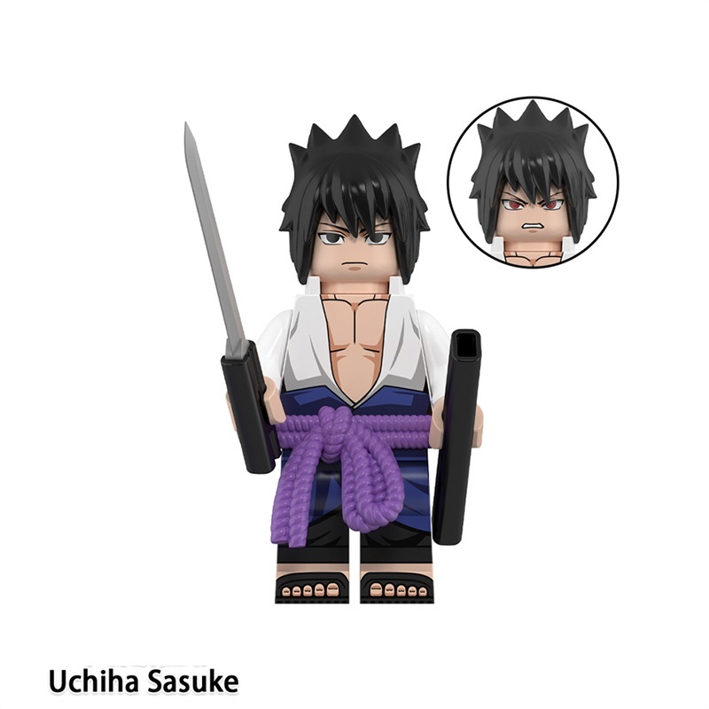 Naruto Sasuke Custom Minifigures Fit Lego WM6155 WM2497