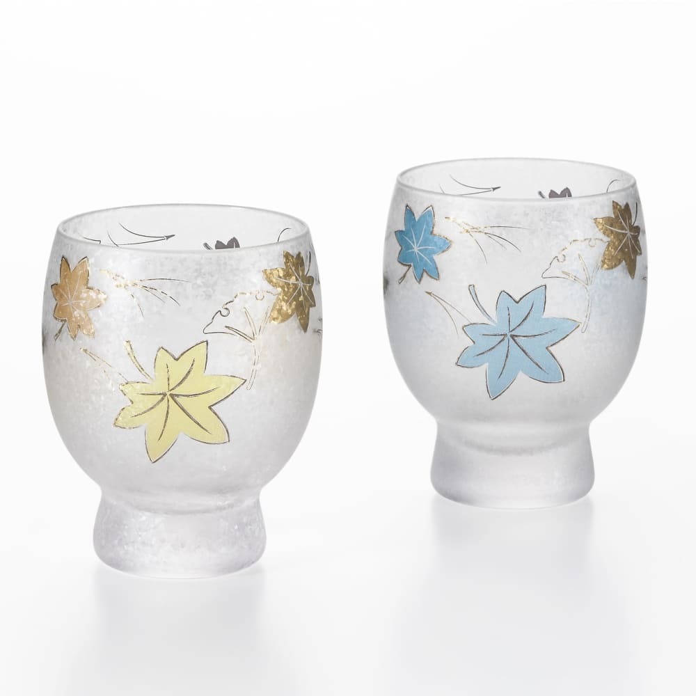 ADERIA 楓葉對杯木盒禮盒組 145ml/1組