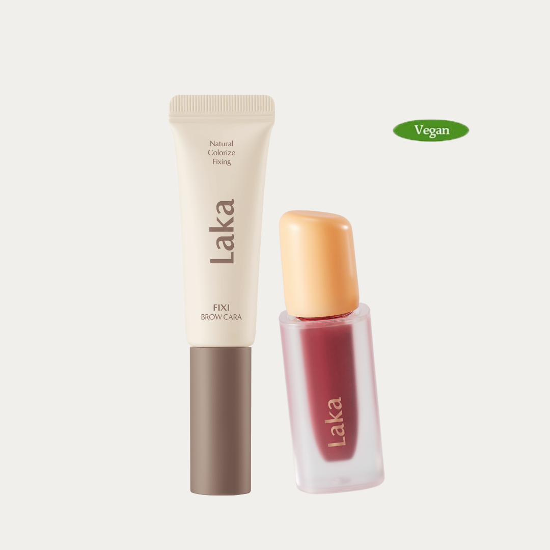 原生眉膠唇釉組- Laka